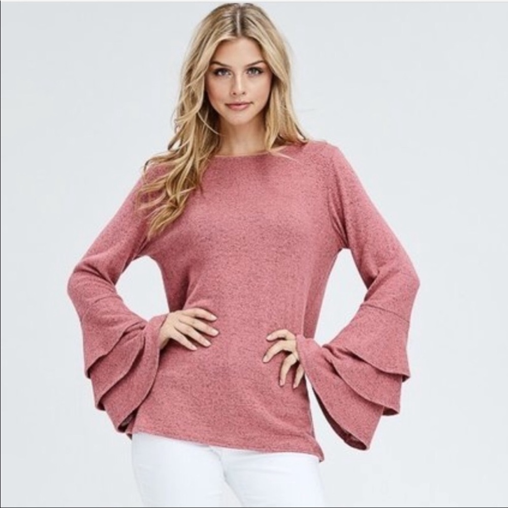 Bell Detail Long Sleeve Top - Picture 4 of 5